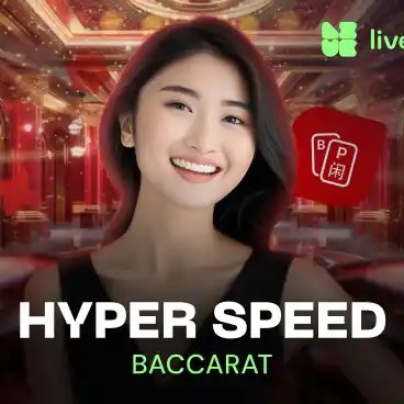 Hyper Speed Baccarat online game logo by Evolution on casinoinstant-uk.com