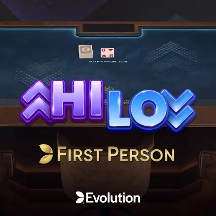 Enjoy First Person Hi Lo by Evolution – logo hosted on casinoinstant-uk.com