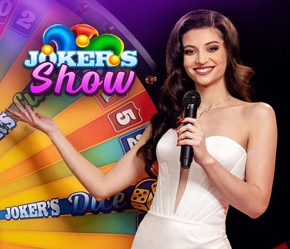 Joker’s Show online game logo by Skywind Group on casinoinstant-uk.com